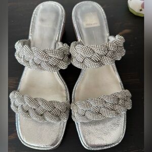 Dolce Vita Silver Braided Sandals